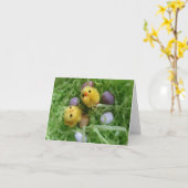 Kuikens en Eieren Kaart (Gele Bloem)