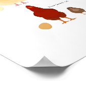 kuikens en eierenkaart poster (Hoek)