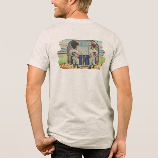 Kuikens graven de longball Tri-Blend shirt (Achterkant)