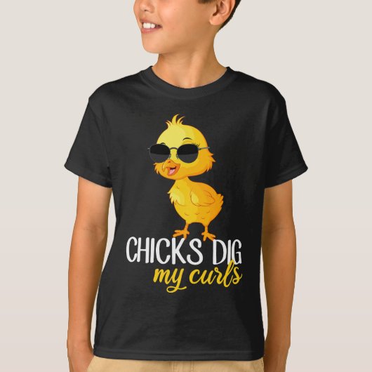Kuikens graven mijn krullen, haar peuter t-shirt (Voorkant)