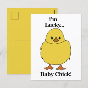 Kuikens Ik ben een Lucky Baby Chick Briefkaart