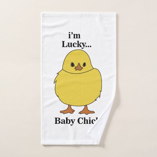 Kuikens Ik ben Lucky Baby Chick Handdoek (Handdoek)