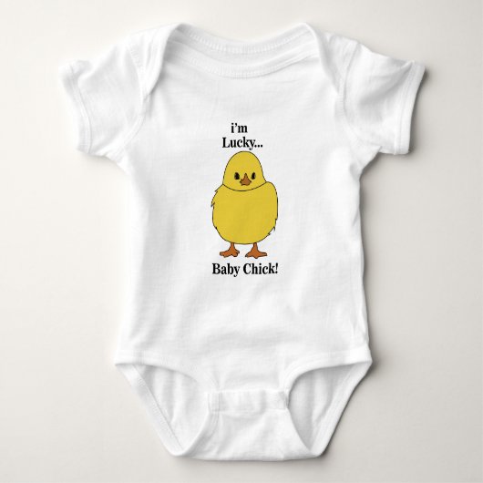 Kuikens Ik ben Lucky Baby Chick Romper (Voorkant)