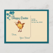 Kuikens in een mandje  Paas Briefkaart (Achterkant)