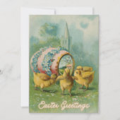 Kuikens met paasei  Christelijk op maat Feestdagenkaart (Voorkant)