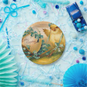  kuikens met paaseieren papieren bordje (Feest)