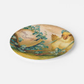  kuikens met paaseieren papieren bordje (Gekanteld)