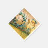 kuikens met paaseieren servet (Hoek)