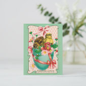  kuikens met paasroosters briefkaart (Staand voorkant)