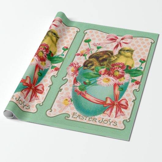  kuikens met paasroosters cadeaupapier (Uitgerold)