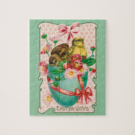  kuikens met paasroosters legpuzzel (Verticaal)