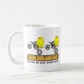 Kuikens Op Dirt Bikes Beheersen Motocross Mok (Links)