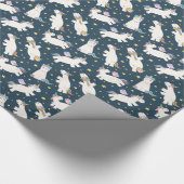 ** Kuikens op Unicorns Sterren Nacht Cadeaupapier (Hoek)