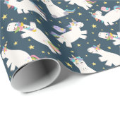 ** Kuikens op Unicorns Sterren Nacht Cadeaupapier (Rol Hoek)