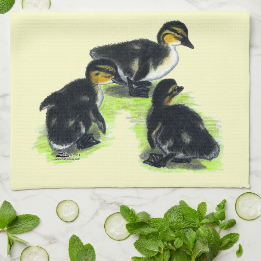 Kuikens van de Wilde Eend Theedoek (Gevouwen)