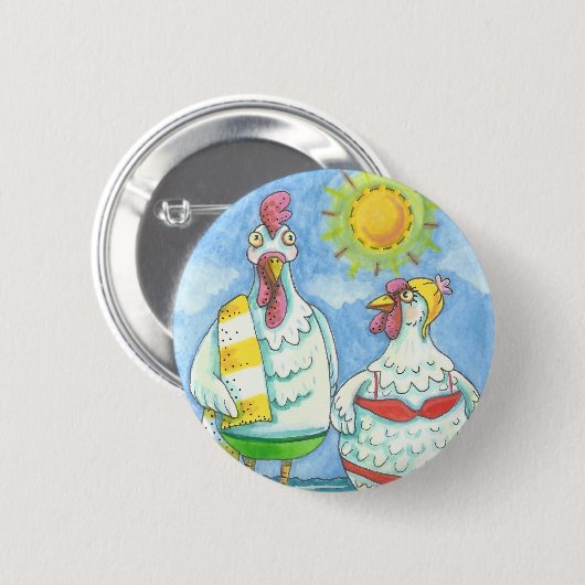 KUIKENS VAN HET ZEE, BUTTON VAN DE FUNNY CARTOON * (Voorkant /achterkant)