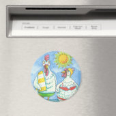 KUIKENS VAN HET ZEE, DE GROTE CARTOON MAGNET-Ronde Magneet (Insitu (Vaatwasser))