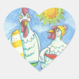 KUIKENS VAN HET ZEE, FUNNY STICKER Heart * Blad