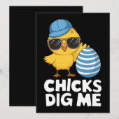Kuikens vinden me Pasen Grappige Eierjacht Kaart (Voorkant / Achterkant)