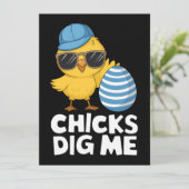 Kuikens vinden me Pasen Grappige Eierjacht Kaart (Staand voorkant)