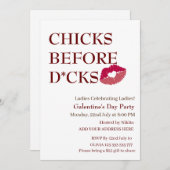 KUIKENS VÓÓR D*CKS Galentine's Day Dames in de nac Kaart (Voorkant / Achterkant)