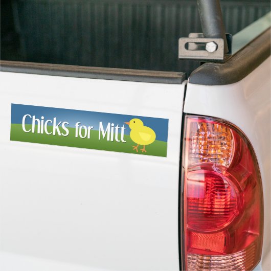 Kuikens voor Mitt Bumpersticker (Op Truck)