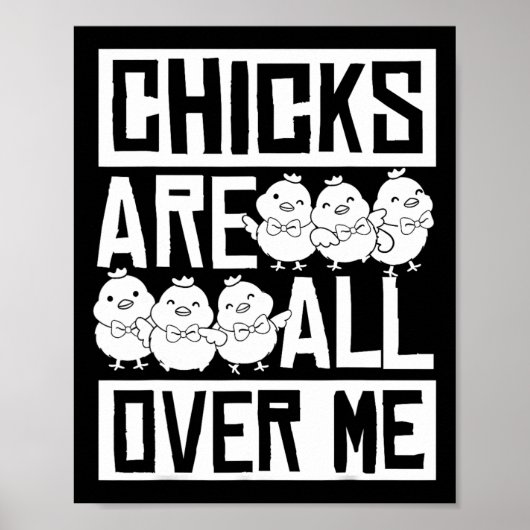 Kuikens zitten overal op me Pasen Grappig 1  Poster (Voorkant)