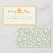 Kuikentje Baby Shower Luier Raffle Ticket