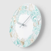 kuil turquoise Gold Acrylwall Clock Grote Klok (Hoek)