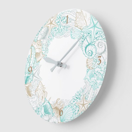 kuil turquoise Gold Acrylwall Clock Grote Klok (Hoek)