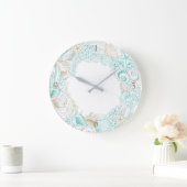 kuil turquoise Gold Acrylwall Clock Grote Klok (Huis)