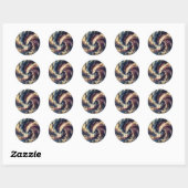 Kuilpen Modern Abstracte Kunst Ronde Sticker (Vel)
