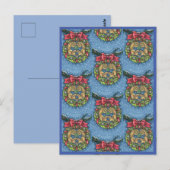 KUILTE KISSENDE SQUIRRELS ONDER MISTLETOE, NUT WRE BRIEFKAART (Voorkant / Achterkant)