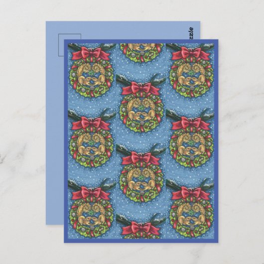 KUILTE KISSENDE SQUIRRELS ONDER MISTLETOE, NUT WRE BRIEFKAART (Voorkant / Achterkant)