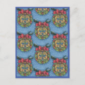 KUILTE KISSENDE SQUIRRELS ONDER MISTLETOE, NUT WRE BRIEFKAART (Voorkant)