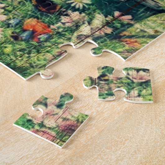  kuilvoer met vogel en vogeltuin legpuzzel (Zijkant)