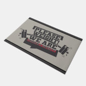 Kuip buitenshuis in de trommel, Gym Doormat - Gyme Deurmat (Schuin)