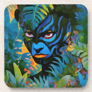 "Kuiráya" - Geschilderd blad - Vrouwen in het Amaz Bier Onderzetter