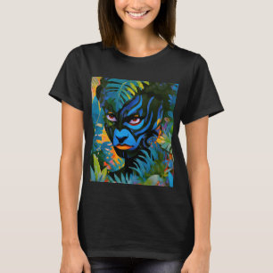"Kuiráya" - Geschilderd blad - Vrouwen in het Amaz T-shirt