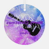 Kuitarist kerstversier HAMbWG Glas Ornament (Achterkant)