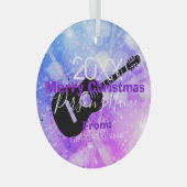 Kuitarist kerstversier HAMbWG Glas Ornament (Voorkant Rechts)