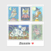 KUITEINDELIJKE KUNSTVOGELS, TIJDIG HOLIDAIR KARTJE STICKER (Vel)