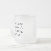Kuitgewoonte Matglas Koffiemok (Voorkant links)