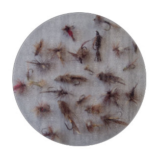 Kuitplaat van 12-inch decoratief cirkelglas. snijplank