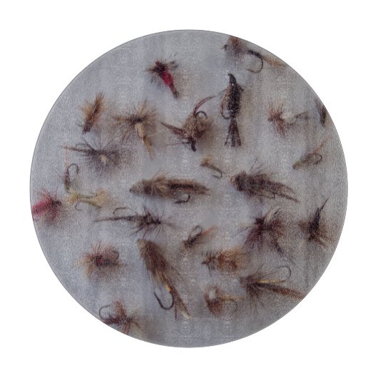 Kuitplaat van 12-inch decoratief cirkelglas. snijplank (Voorkant)