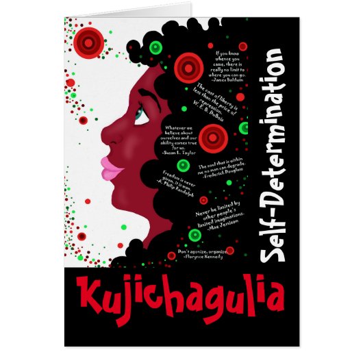 Kujichagulia - De geesten van Kwanzaa Notecard (Voorkant)