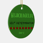Kujichagulia - Kwanzaa Dag 2 Groen Keramisch Ornament (Rechts)
