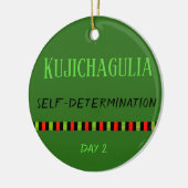 Kujichagulia - Kwanzaa Dag 2 Groen Keramisch Ornament (Links)