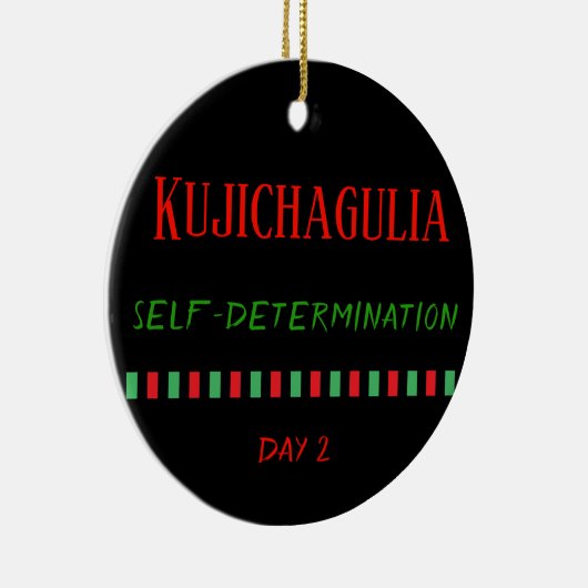 Kujichagulia - Kwanzaa Dag 2 | Versiering Keramisch Ornament (Rechts)