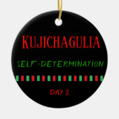 Kujichagulia - Kwanzaa Dag 2 | Versiering Keramisch Ornament (Voorkant)
